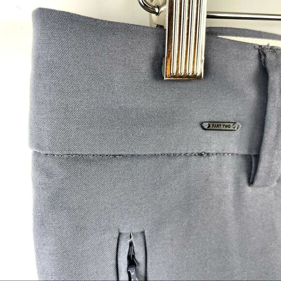 NEW Part Two Urban Pants in Slate Grey Stretch Cotton Tapered Leg US 8/UK 12 - Picture 9 of 11
